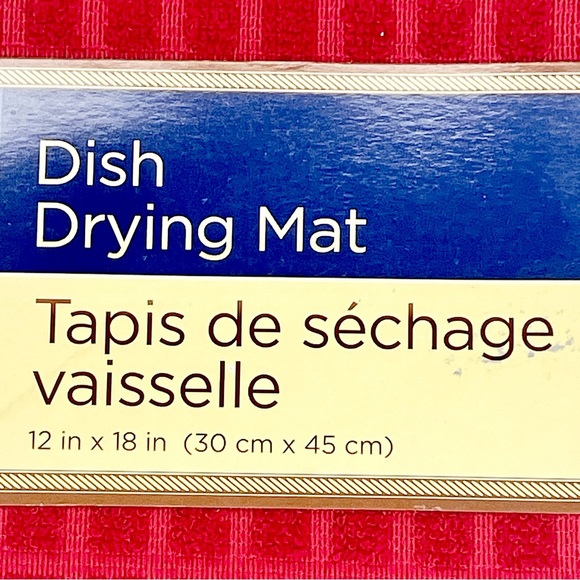 Home Collection Dish Drying Microfiber Mat 12’ X 18’ Red - Picture 3 of 3